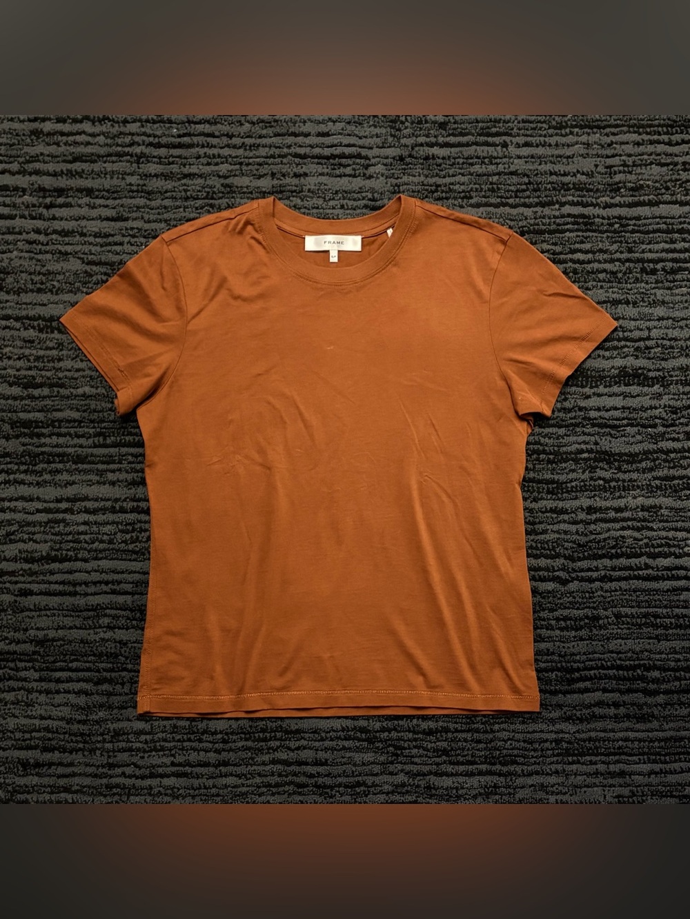 NWT Frame The Baby Tee Chestnut Short Sleeve